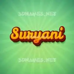suryani in Green Rays style - 3D name wallpaper