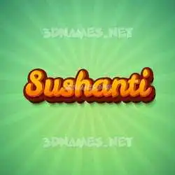 sushanti in Green Rays style - 3D name wallpaper