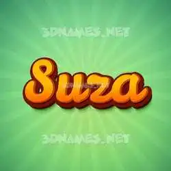 suza in Green Rays style - 3D name wallpaper