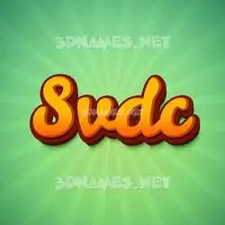 svdc in Green Rays style - 3D name wallpaper