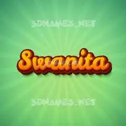 swanita in Green Rays style - 3D name wallpaper