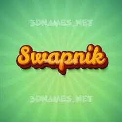 swapnik in Green Rays style - 3D name wallpaper