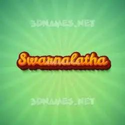 swarnalatha in Green Rays style - 3D name wallpaper