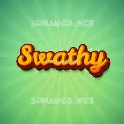 swathy in Green Rays style - 3D name wallpaper