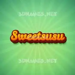 sweetsusu in Green Rays style - 3D name wallpaper