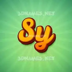 sy in Green Rays style - 3D name wallpaper