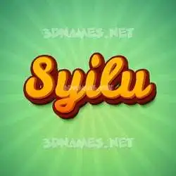 syilu in Green Rays style - 3D name wallpaper