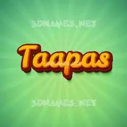 taapas in Green Rays style - 3D name wallpaper