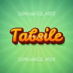 tabsile in Green Rays style - 3D name wallpaper