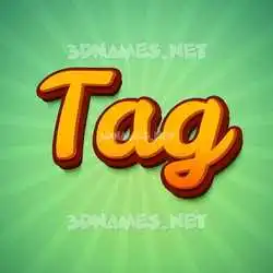 tag in Green Rays style - 3D name wallpaper