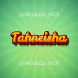 tahneisha in Green Rays style - 3D name wallpaper
