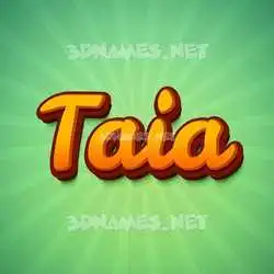 taia in Green Rays style - 3D name wallpaper