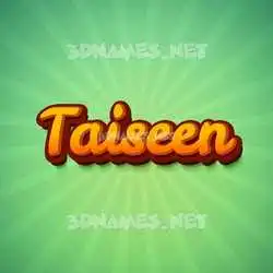 taiseen in Green Rays style - 3D name wallpaper