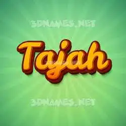 tajah in Green Rays style - 3D name wallpaper