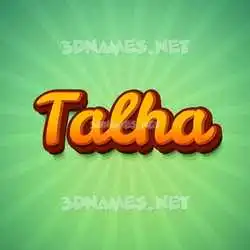 talha in Green Rays style - 3D name wallpaper