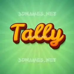 tally in Green Rays style - 3D name wallpaper