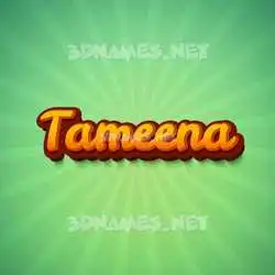 tameena in Green Rays style - 3D name wallpaper