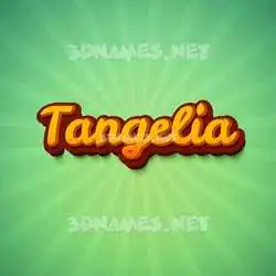 tangelia in Green Rays style - 3D name wallpaper