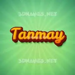 tanmay in Green Rays style - 3D name wallpaper