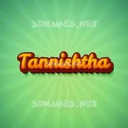tannishtha in Green Rays style - 3D name wallpaper