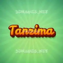 tanzima in Green Rays style - 3D name wallpaper