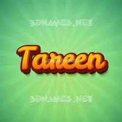 tareen in Green Rays style - 3D name wallpaper