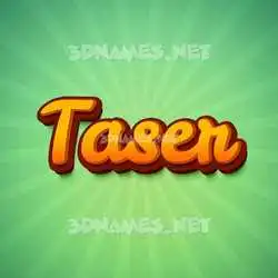 taser in Green Rays style - 3D name wallpaper