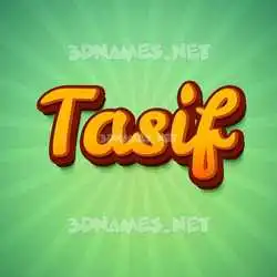 tasif in Green Rays style - 3D name wallpaper