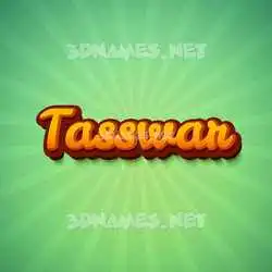 tasswar in Green Rays style - 3D name wallpaper