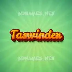 taswinder in Green Rays style - 3D name wallpaper