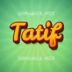 tatif in Green Rays style - 3D name wallpaper