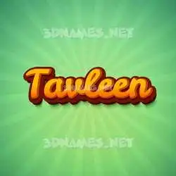 tavleen in Green Rays style - 3D name wallpaper