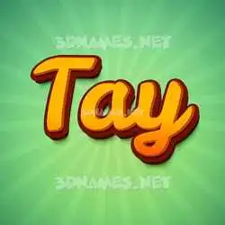 tay in Green Rays style - 3D name wallpaper
