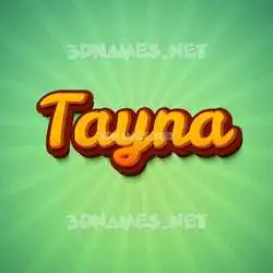 tayna in Green Rays style - 3D name wallpaper