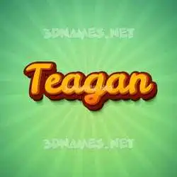 teagan in Green Rays style - 3D name wallpaper
