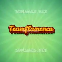 teamflamenco in Green Rays style - 3D name wallpaper