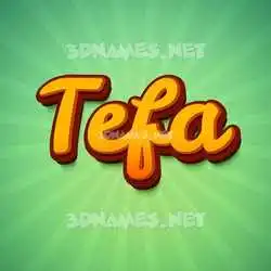 tefa in Green Rays style - 3D name wallpaper