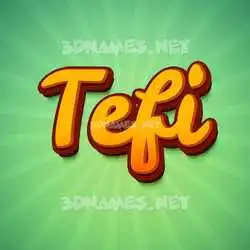 tefi in Green Rays style - 3D name wallpaper
