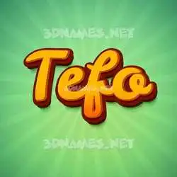 tefo in Green Rays style - 3D name wallpaper
