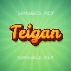 teigan in Green Rays style - 3D name wallpaper