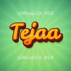 tejaa in Green Rays style - 3D name wallpaper