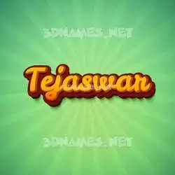 tejaswar in Green Rays style - 3D name wallpaper