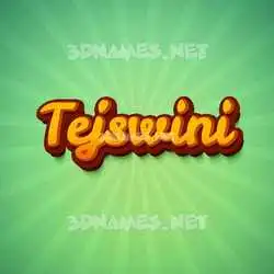 tejswini in Green Rays style - 3D name wallpaper
