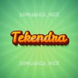 tekendra in Green Rays style - 3D name wallpaper