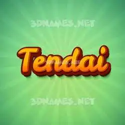 tendai in Green Rays style - 3D name wallpaper