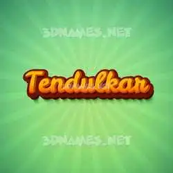 tendulkar in Green Rays style - 3D name wallpaper