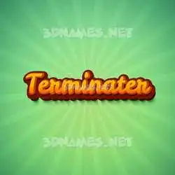terminater in Green Rays style - 3D name wallpaper