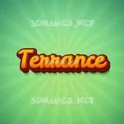 terrance in Green Rays style - 3D name wallpaper