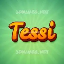 tessi in Green Rays style - 3D name wallpaper