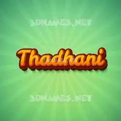 thadhani in Green Rays style - 3D name wallpaper